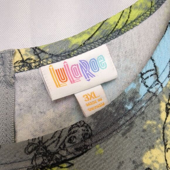 Lularoe Disney Princess Amelia Pastel Dress Cinderella Rapunzel Belle Size 3XL - Picture 9 of 10